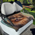 Vintage Pomeranian Portrait Golf Cart Seat Cover