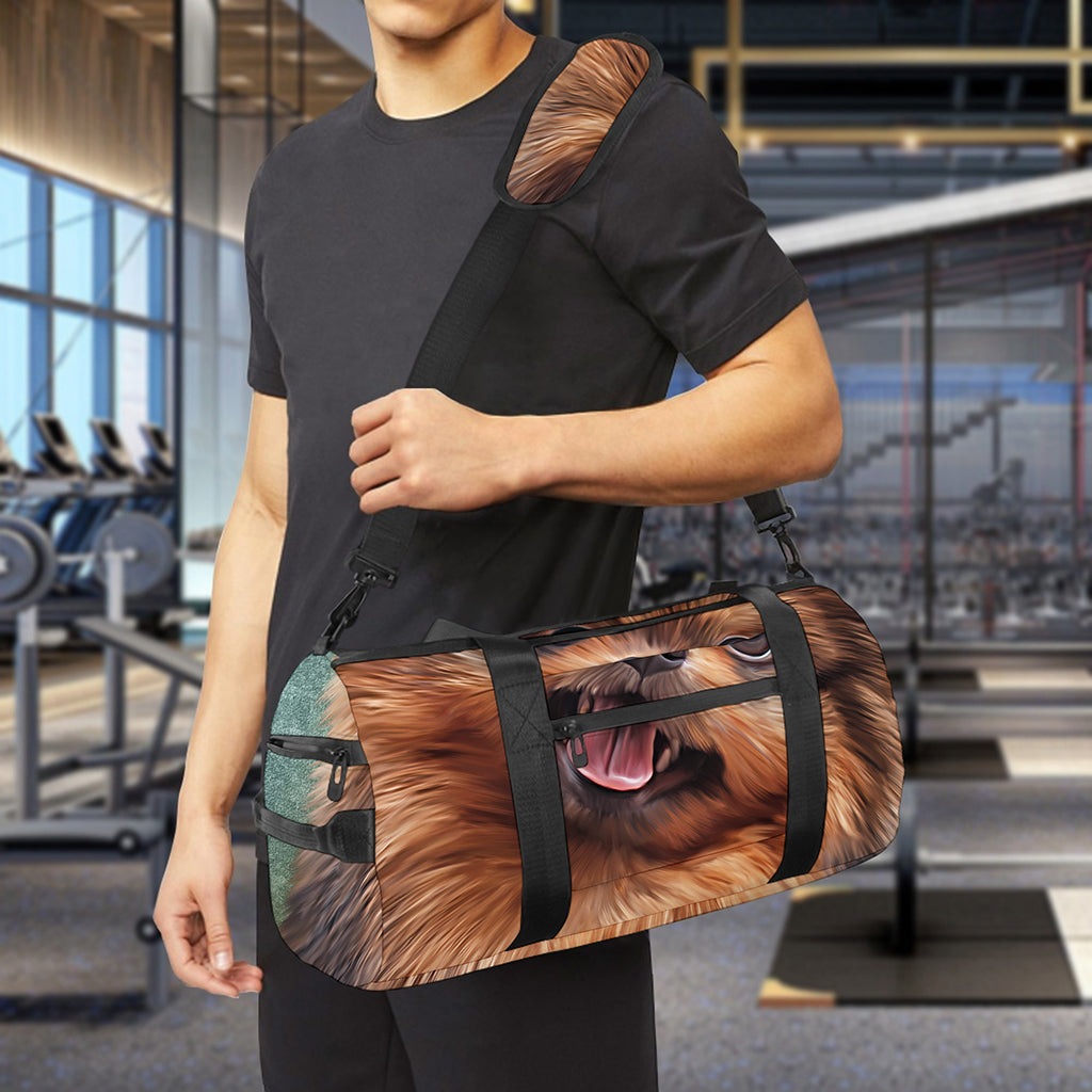 Vintage Pomeranian Portrait Gym Bag