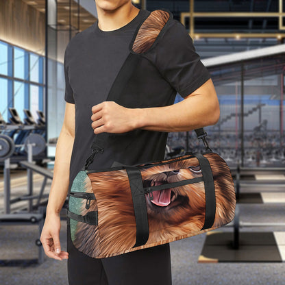 Vintage Pomeranian Portrait Gym Bag