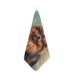 Vintage Pomeranian Portrait Hand Towel