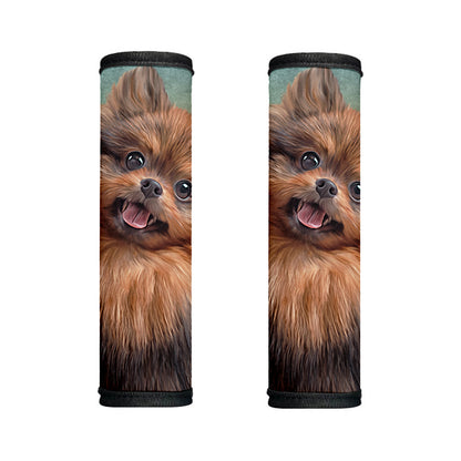 Vintage Pomeranian Portrait Handle Covers