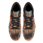 Vintage Pomeranian Portrait High Top Leather Sneakers