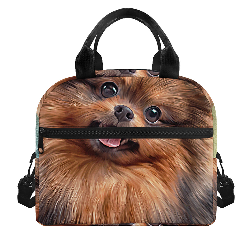 Vintage Pomeranian Portrait Insulated Lunch Bag