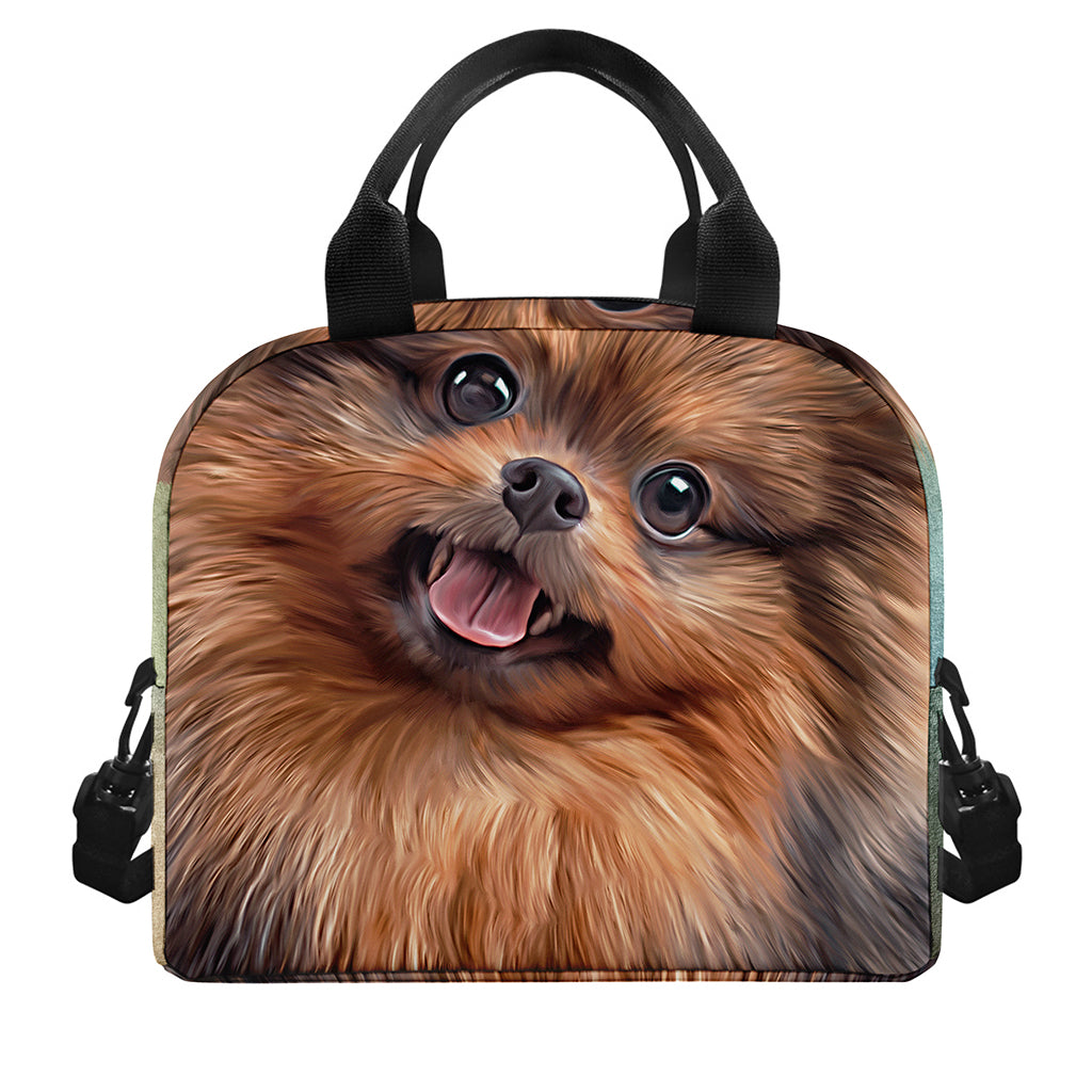 Vintage Pomeranian Portrait Insulated Lunch Bag