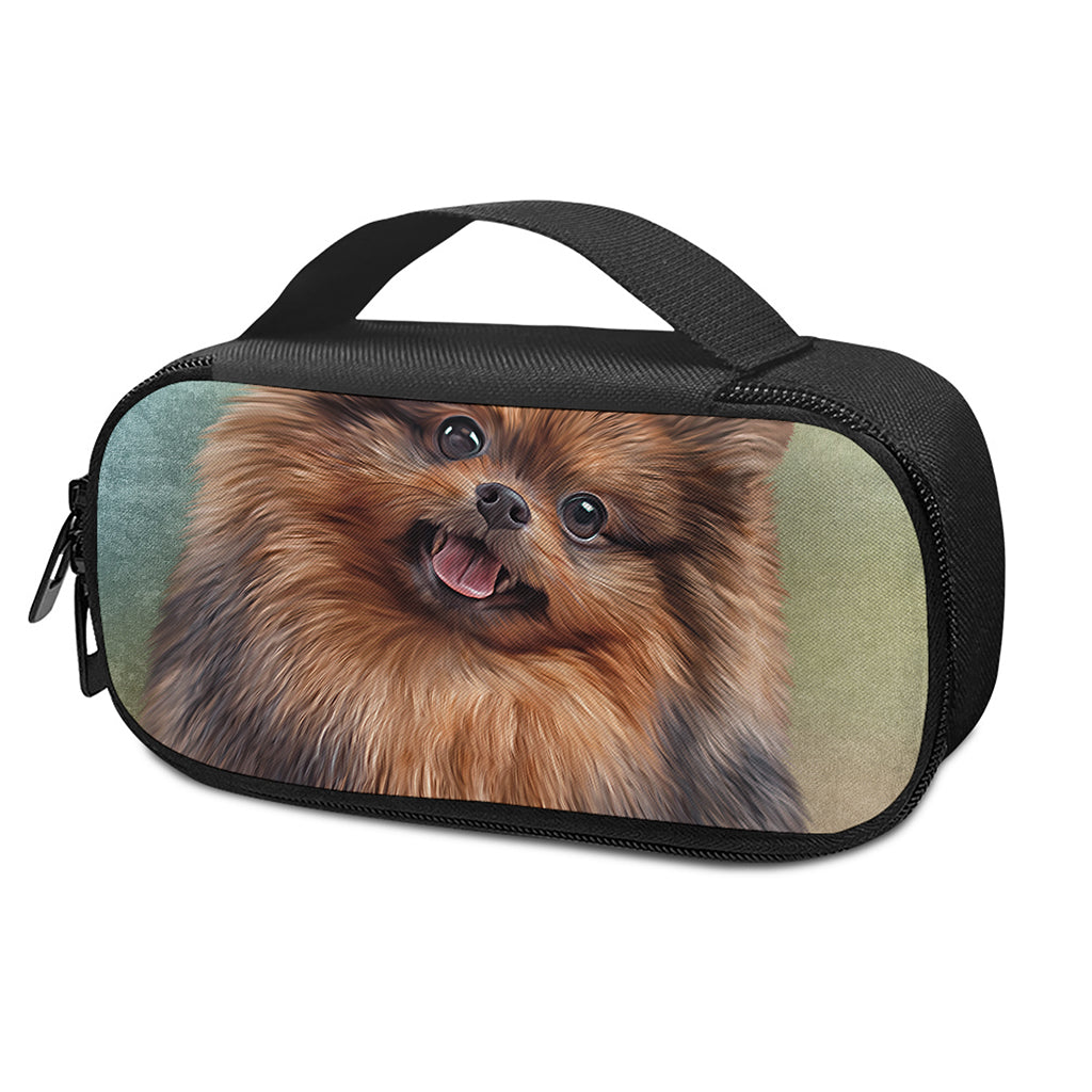 Vintage Pomeranian Portrait Insulin Cooler Travel Case