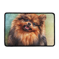 Vintage Pomeranian Portrait Kitchen Mat