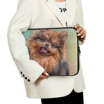 Vintage Pomeranian Portrait Laptop Sleeve