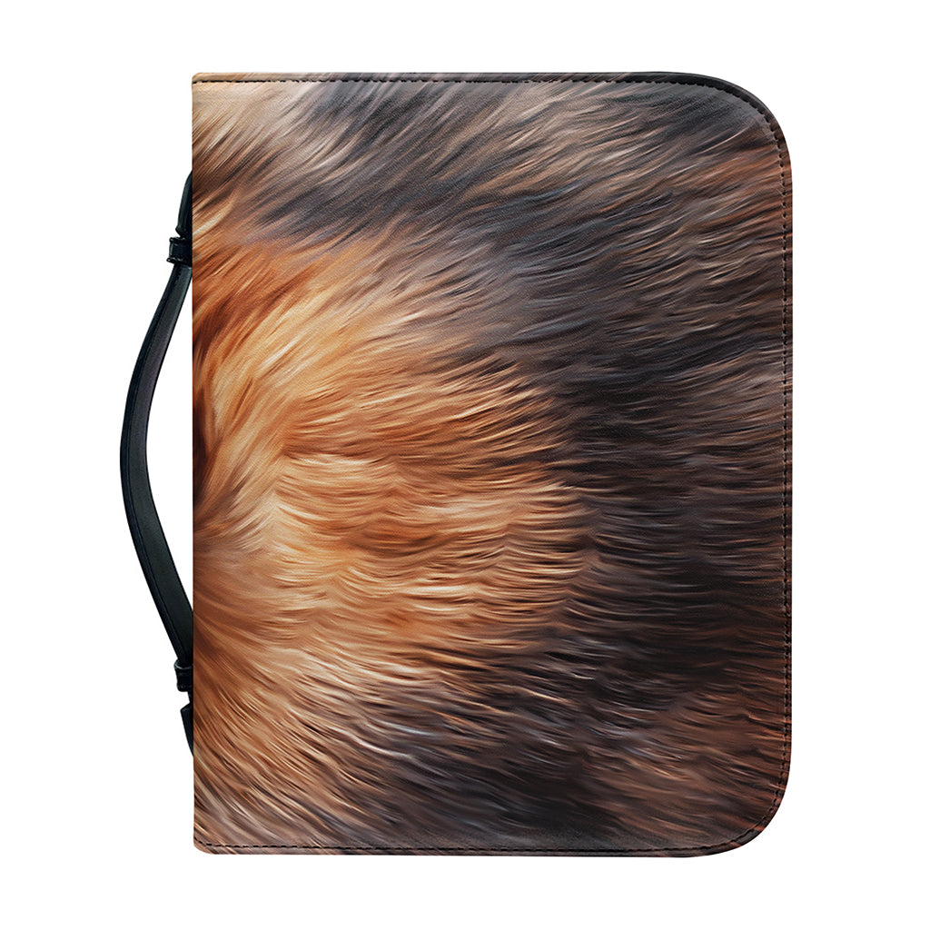 Vintage Pomeranian Portrait Leather Bible Cover