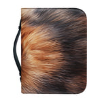 Vintage Pomeranian Portrait Leather Bible Cover