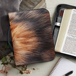 Vintage Pomeranian Portrait Leather Bible Cover