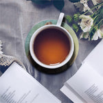 Vintage Pomeranian Portrait Leather Coaster Set