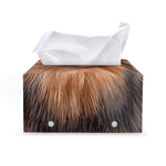 Vintage Pomeranian Portrait Leather Tissue Box Cover