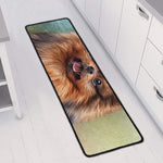 Vintage Pomeranian Portrait Long Kitchen Mat