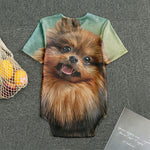 Vintage Pomeranian Portrait Men's Bodysuit