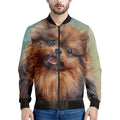 Vintage Pomeranian Portrait Men's Bomber Jacket