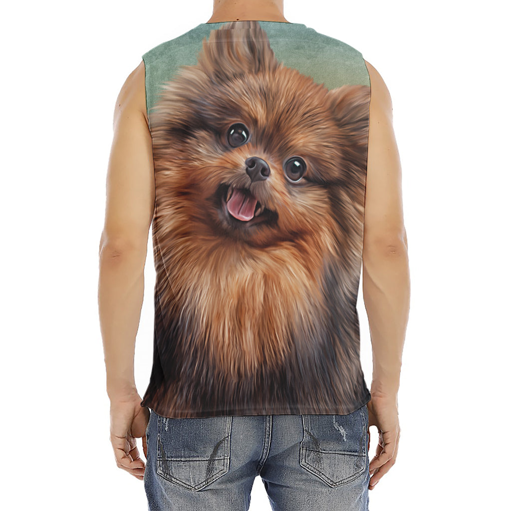 Vintage Pomeranian Portrait Men's Fitness Tank Top