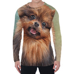 Vintage Pomeranian Portrait Men's Long Sleeve T-Shirt