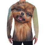 Vintage Pomeranian Portrait Men's Long Sleeve T-Shirt