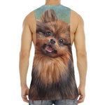 Vintage Pomeranian Portrait Men's Muscle Tank Top