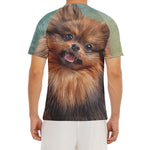 Vintage Pomeranian Portrait Men's Short Sleeve Rash Guard