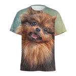 Vintage Pomeranian Portrait Men's Sports T-Shirt