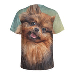 Vintage Pomeranian Portrait Men's Sports T-Shirt
