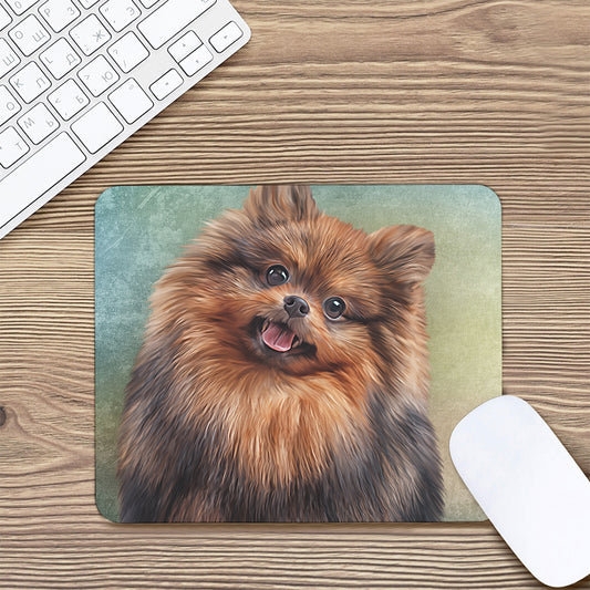 Vintage Pomeranian Portrait Mouse Pad