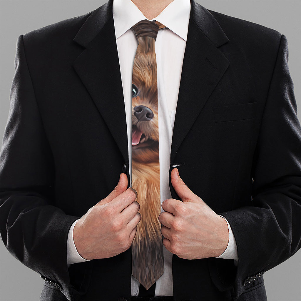 Vintage Pomeranian Portrait Necktie