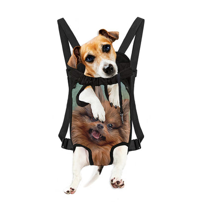 Vintage Pomeranian Portrait Pet Carrier Backpack