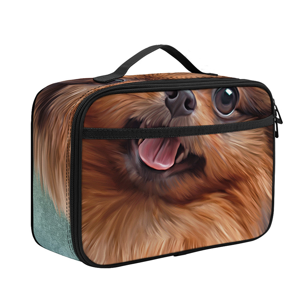 Vintage Pomeranian Portrait Portable Lunch Bag