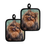 Vintage Pomeranian Portrait Pot Holders