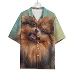 Vintage Pomeranian Portrait Rayon Hawaiian Shirt