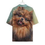 Vintage Pomeranian Portrait Rayon Hawaiian Shirt
