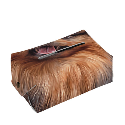 Vintage Pomeranian Portrait Rectangle Tissue Box Cover