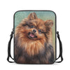 Vintage Pomeranian Portrait Rectangular Crossbody Bag