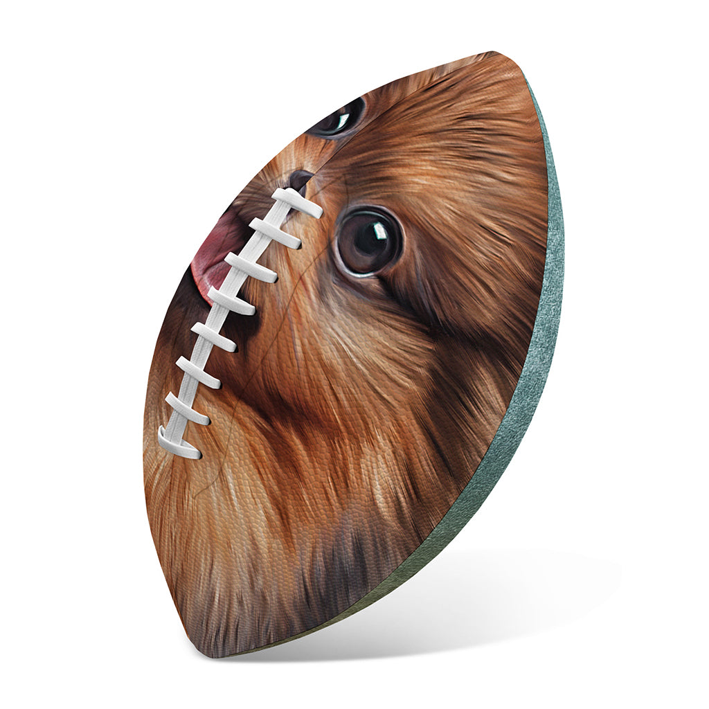 Vintage Pomeranian Portrait Rugby Ball