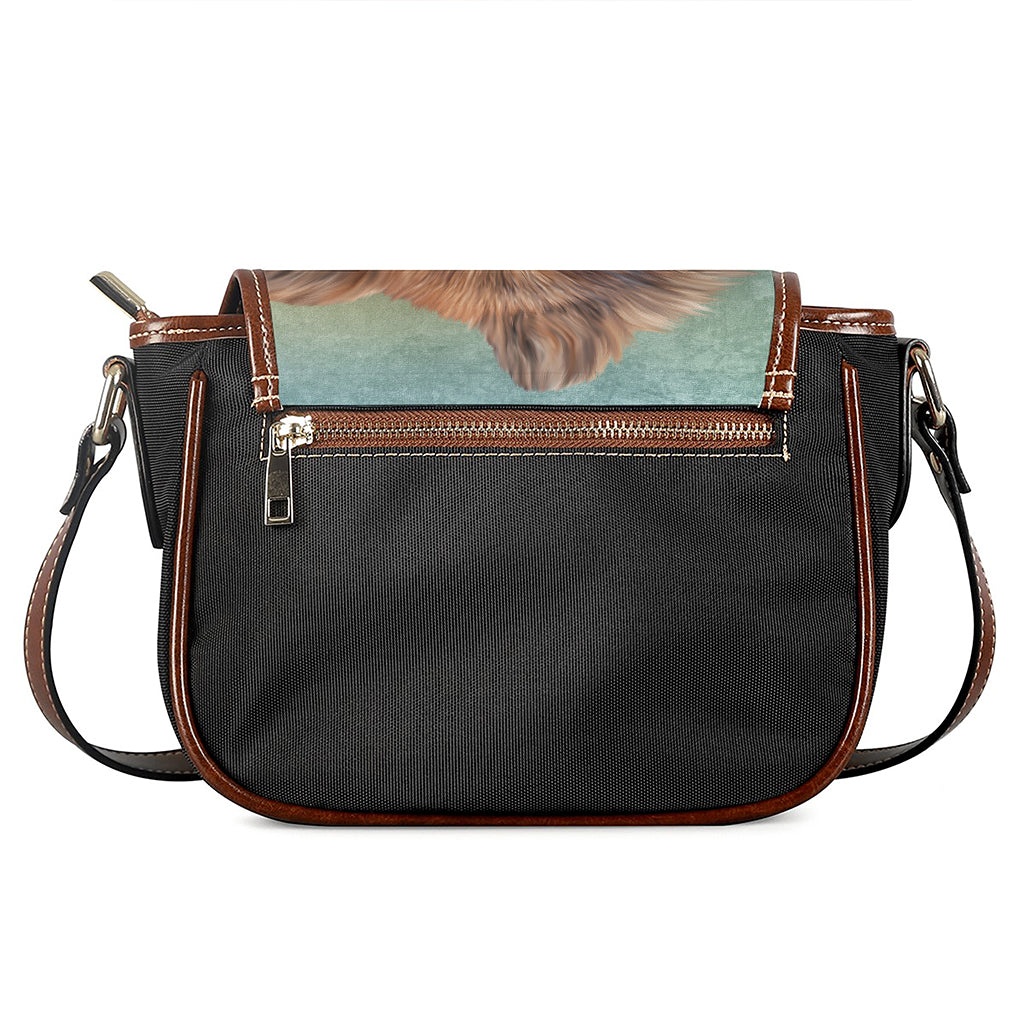 Vintage Pomeranian Portrait Saddle Bag