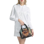 Vintage Pomeranian Portrait Shoulder Handbag