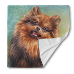 Vintage Pomeranian Portrait Silk Bandana