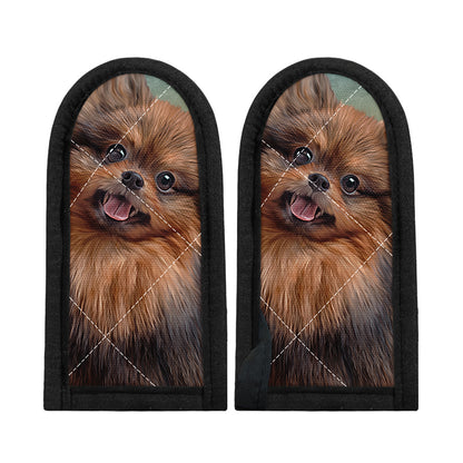 Vintage Pomeranian Portrait Skillet Handle Cover