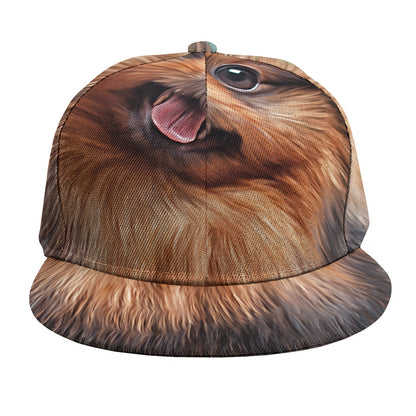 Vintage Pomeranian Portrait Snapback Cap