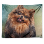 Vintage Pomeranian Portrait Tapestry