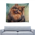 Vintage Pomeranian Portrait Tapestry