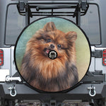 Vintage Pomeranian Portrait Tire Cover With Camera Hole
