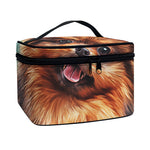 Vintage Pomeranian Portrait Travel Makeup Bag