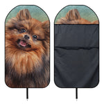 Vintage Pomeranian Portrait Waterproof Car Seat Cover
