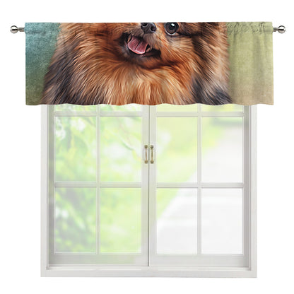 Vintage Pomeranian Portrait Window Valance