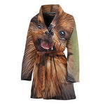 Vintage Pomeranian Portrait Women's Bathrobe