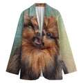 Vintage Pomeranian Portrait Women's Blazer