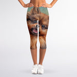 Vintage Pomeranian Portrait Women's Capri Leggings